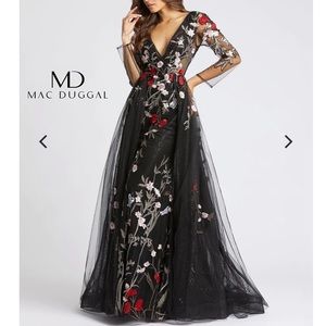 Mac Duggal Embellished Floral Gown